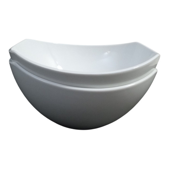 Dansk Classic Fjord White Bowls 6.75" Set of 2 - Picture 2 of 5